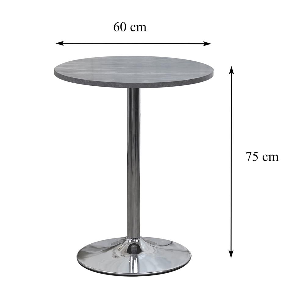 โต๊ะกลมขาแชมเปญ ME LIVING MARBLE ลายหินอ่อนดำ
