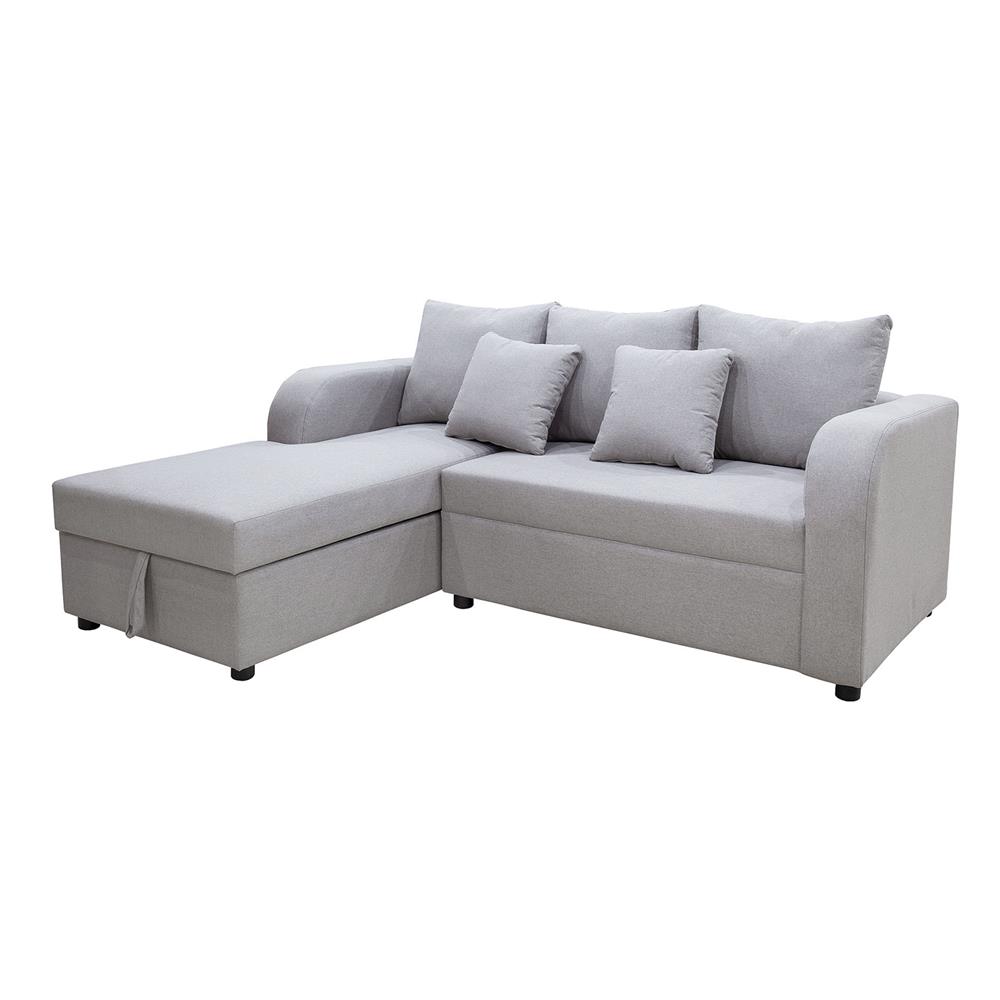 โซฟาเข้ามุมซ้าย FURDINI EMMA ผ้า สีเทาอ่อน