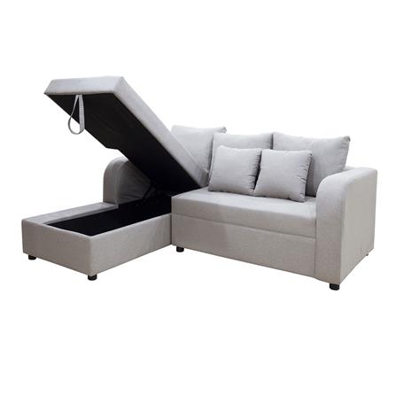 โซฟาเข้ามุมซ้าย FURDINI EMMA ผ้า สีเทาอ่อน_1