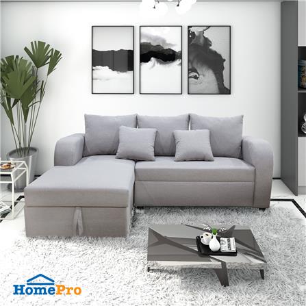 โซฟาเข้ามุมซ้าย FURDINI EMMA ผ้า สีเทาอ่อน_5