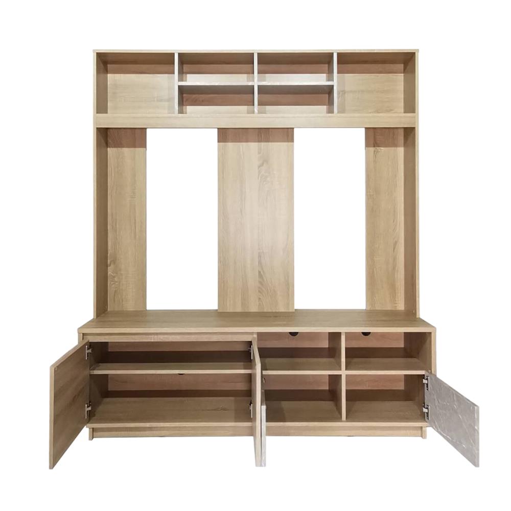 ชุดตู้วางทีวี ME LIVING 160 ซม. สี SOLID OAK/MARBLE