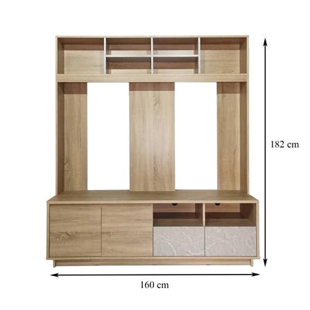 ชุดตู้วางทีวี ME LIVING 160 ซม. สี SOLID OAK/MARBLE_6