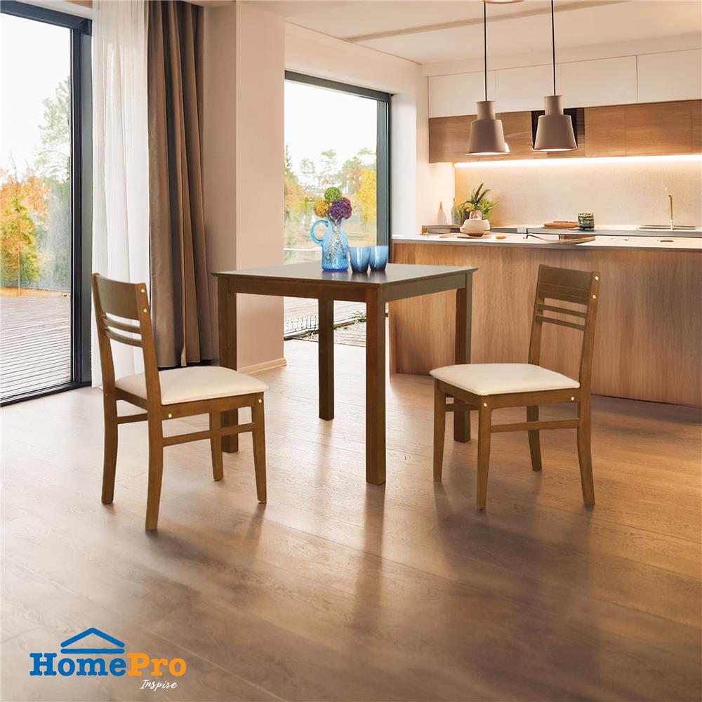 ชุดโต๊ะอาหาร 2 ที่นั่ง FURDINI NANO สี LIGHT WALNUT