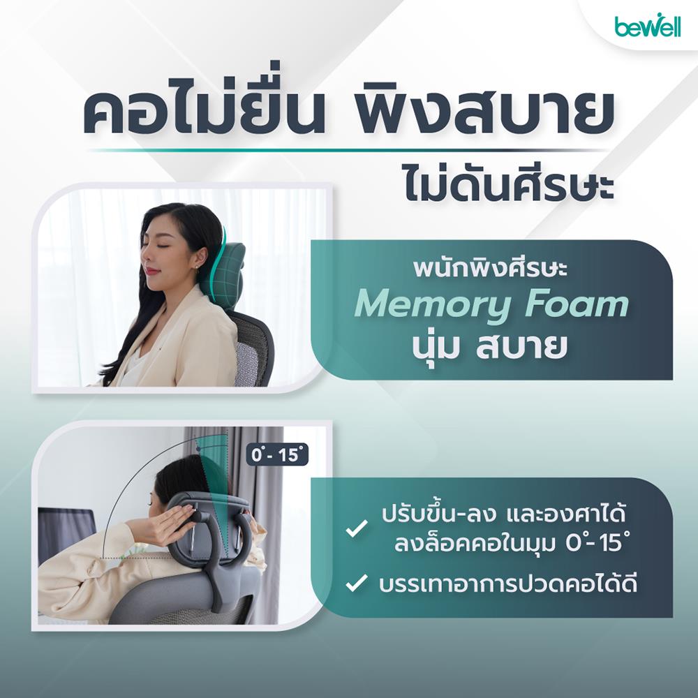 เก้าอี้สุขภาพ BEWELL ENCLOSE PLUS สีเทาเข้ม