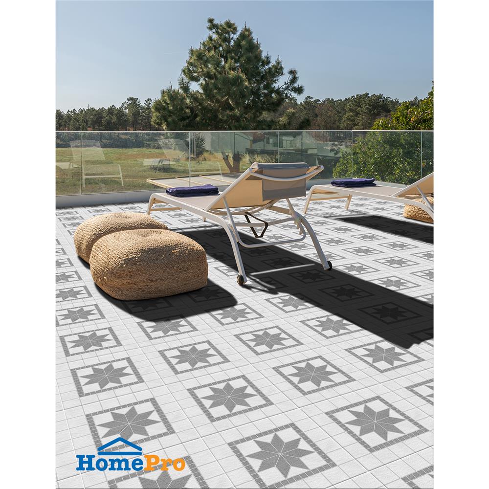 กระเบื้องพื้น 16x16 นิ้ว ภูผา วังดารา เทา A 0.96M2