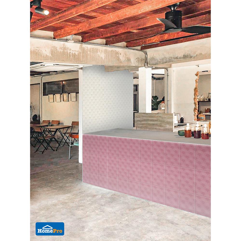 กระเบื้องผนัง 8x12 นิ้ว TARA ซีเวฟ ชมพู EXC PM