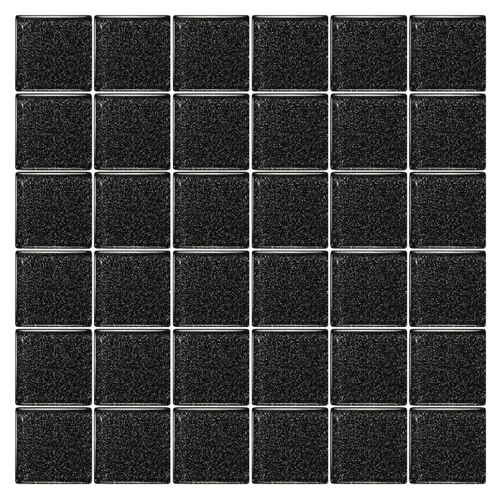 โมเสคแก้ว 30x30 ซม. GLASCERA เจ็ทแบล็ค เมทัลลิค