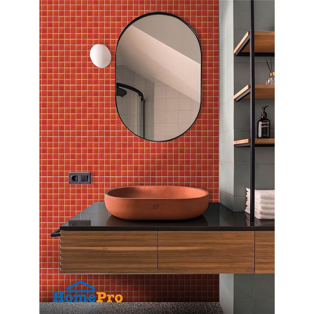 โมเสคแก้ว 30x30 ซม. GLASCERA ออเร้นจ์ ลีฟ