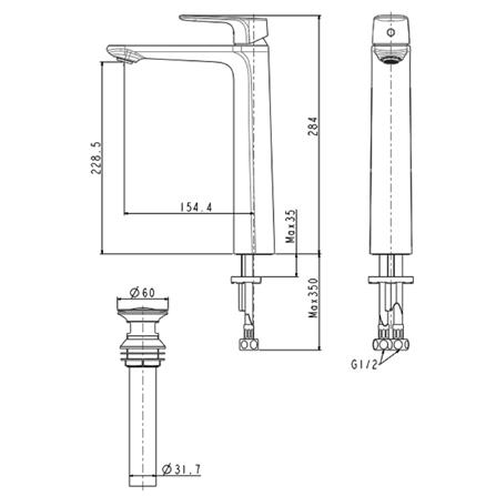 ก๊อกอ่างล้างหน้าผสม AMERICAN STANDARD A-1702-110-LL_1