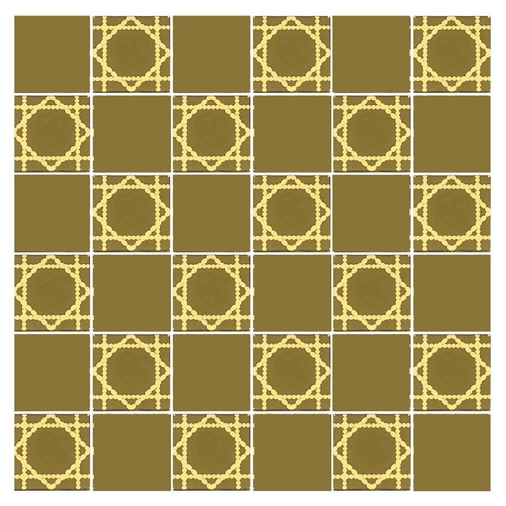 โมเสคแก้ว 30x30 ซม. GLASCERA มัสเซิล โกลด์