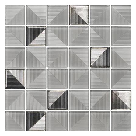 โมเสคแก้ว 30x30 ซม. GLASCERA ซิลเวอร์