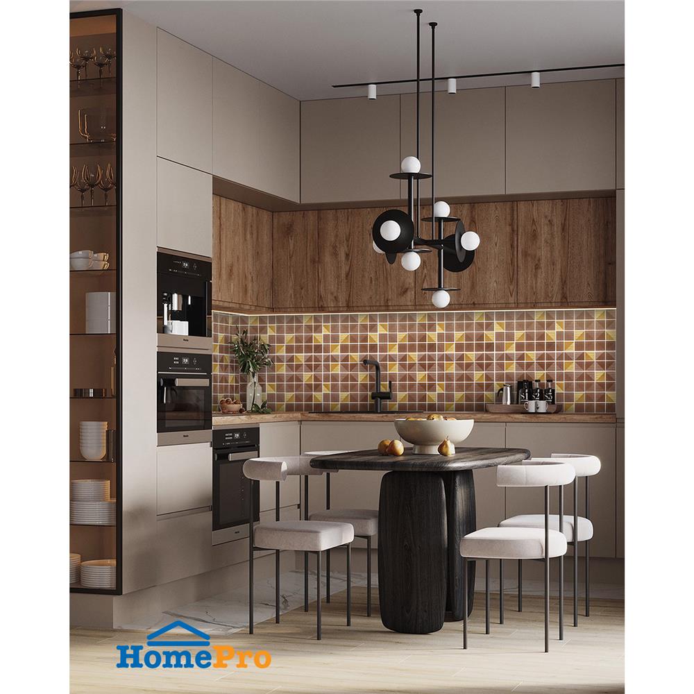 โมเสคแก้ว 30x30 ซม. GLASCERA โกล์ด บราวน์