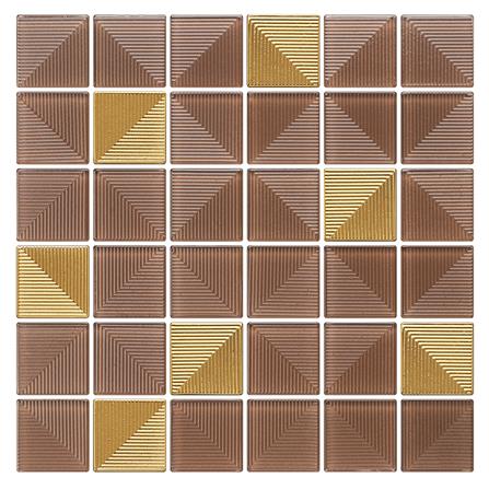 โมเสคแก้ว 30x30 ซม. GLASCERA โกล์ด บราวน์