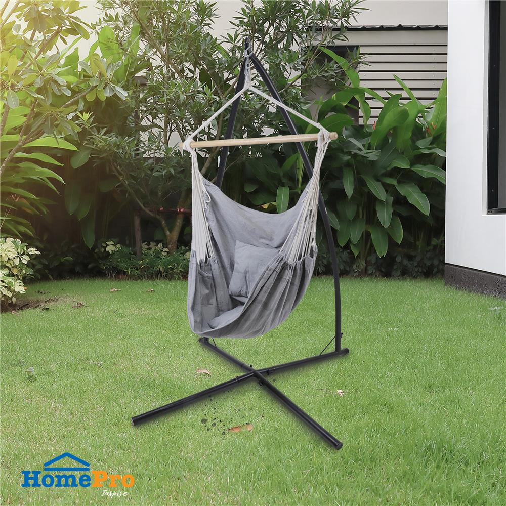 เก้าอี้โยก 1 ที่นั่ง SPRING HERON สีเทา