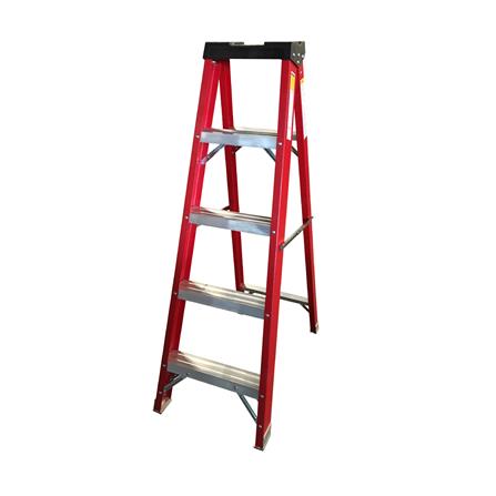 บันไดไฟเบอร์กลาส แบบมีถาด SANKI 5 ขั้น