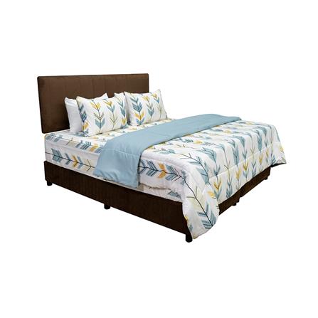 ชุดผ้าปูที่นอน 5 ฟุต 6 ชิ้น PICASSO SMILE สี CAIRO GREENMINT_1