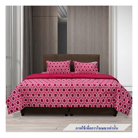 ชุดผ้าปูที่นอน 5 ฟุต 6 ชิ้น PICASSO SMILE สี OSLO BURGUNDY
