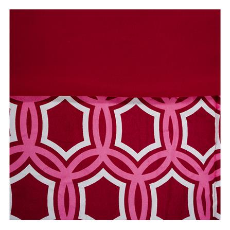 ชุดผ้าปูที่นอน 5 ฟุต 6 ชิ้น PICASSO SMILE สี OSLO BURGUNDY_3