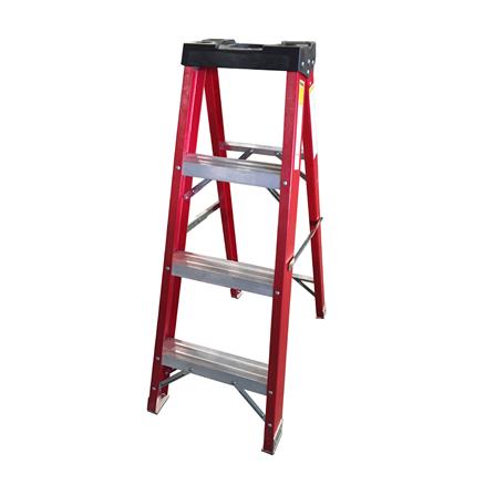 บันไดไฟเบอร์กลาส แบบมีถาด SANKI 4 ขั้น_0