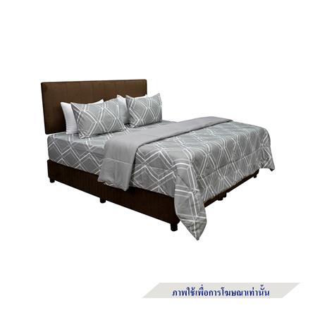 ชุดผ้าปูที่นอน 5 ฟุต 6 ชิ้น PICASSO SMILE สี LIMA GREY_1