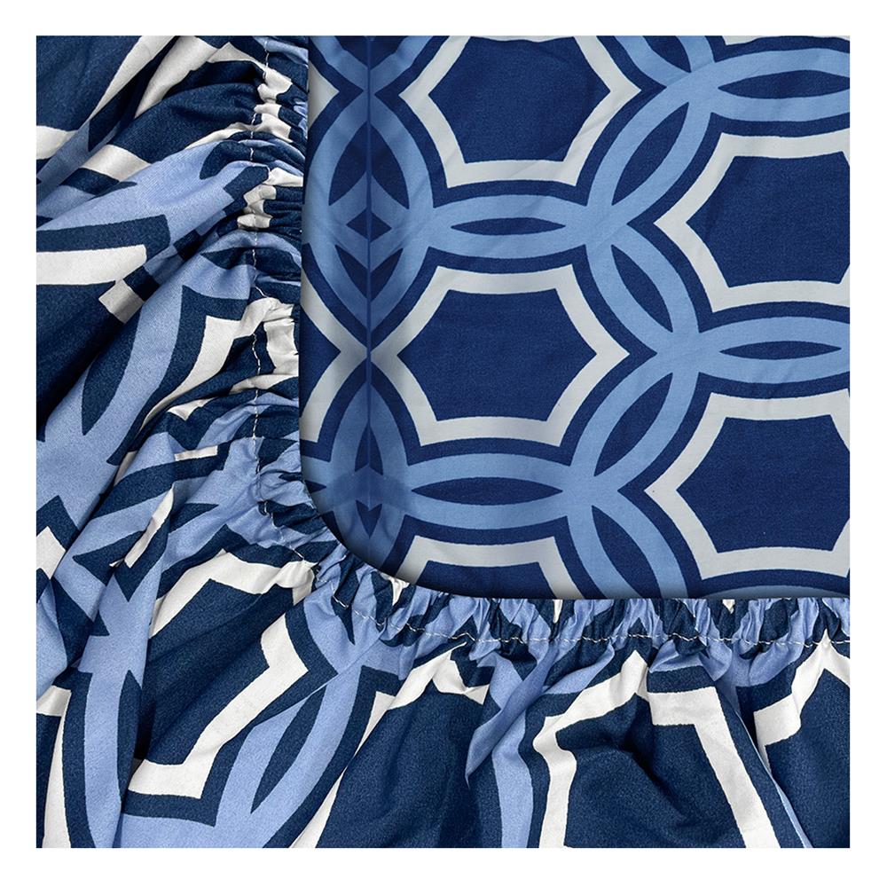 ชุดผ้าปูที่นอน 6 ฟุต 6 ชิ้น PICASSO SMILE สี OSLO NAVY BLUE