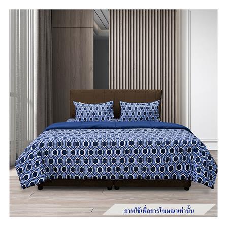 ชุดผ้าปูที่นอน 6 ฟุต 6 ชิ้น PICASSO SMILE สี OSLO NAVY BLUE