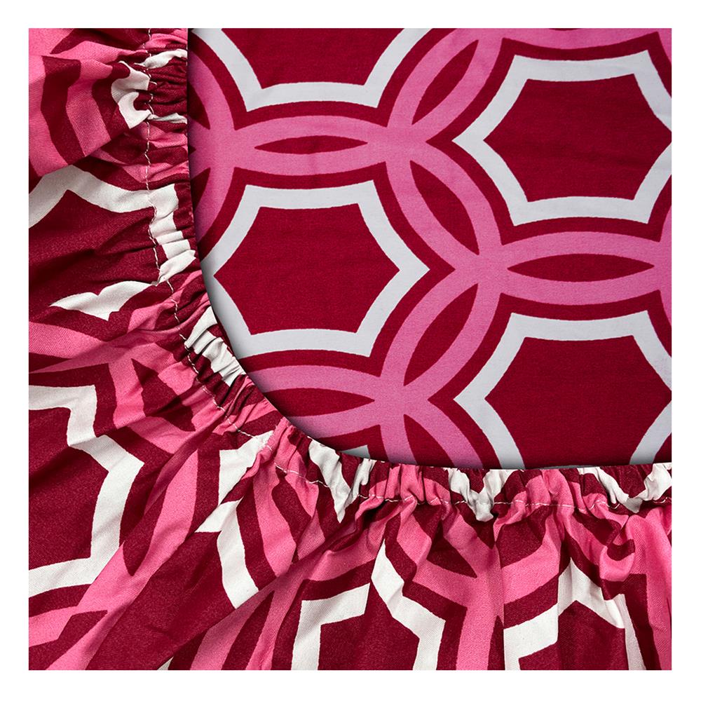 ชุดผ้าปูที่นอน 6 ฟุต 6 ชิ้น PICASSO SMILE สี OSLO BURGUNDY