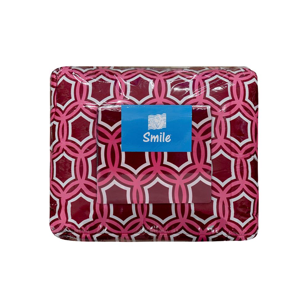 ชุดผ้าปูที่นอน 6 ฟุต 6 ชิ้น PICASSO SMILE สี OSLO BURGUNDY