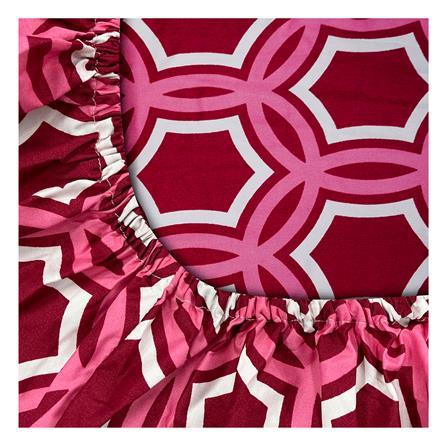 ชุดผ้าปูที่นอน 6 ฟุต 6 ชิ้น PICASSO SMILE สี OSLO BURGUNDY_2