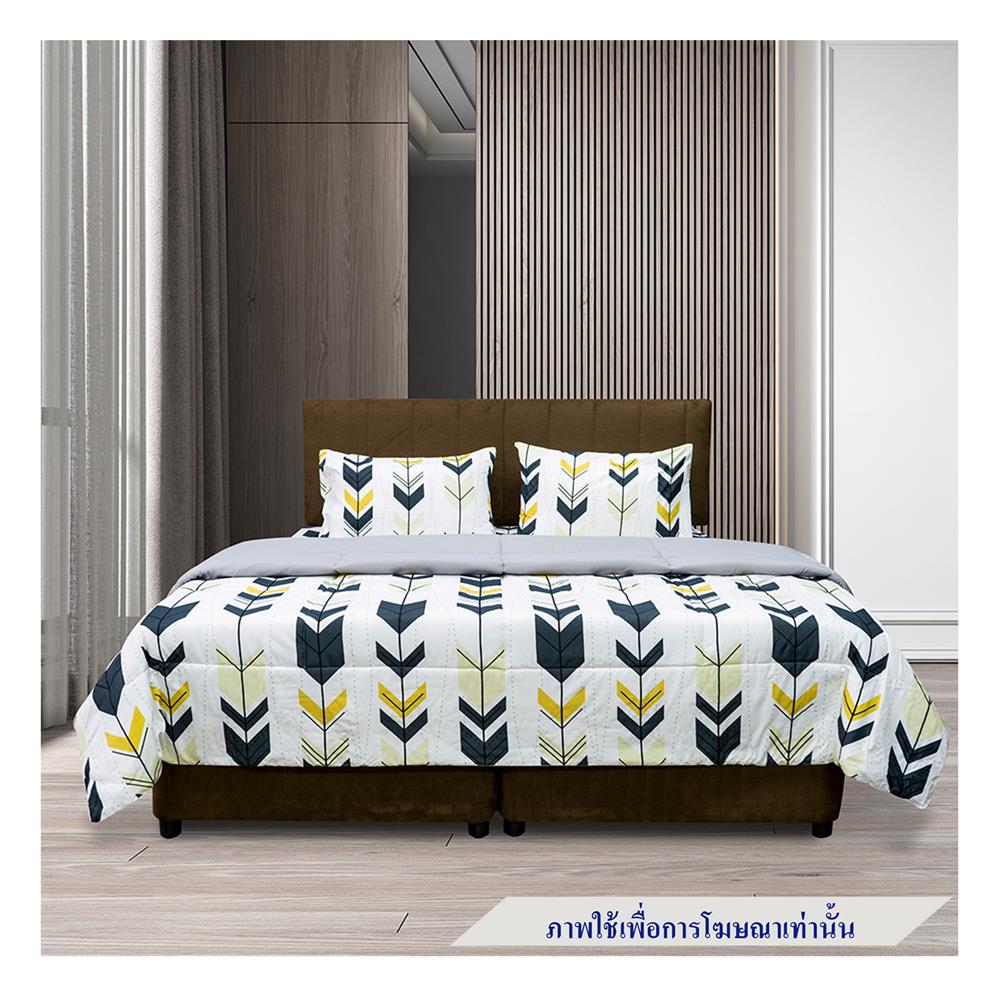 ชุดผ้าปูที่นอน 6 ฟุต 6 ชิ้น PICASSO SMILE สี CAIRO GREY