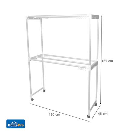 ราวตากผ้าอะลูมิเนียมมีล้อ 6 เส้น PLIM 1.2 ม._6