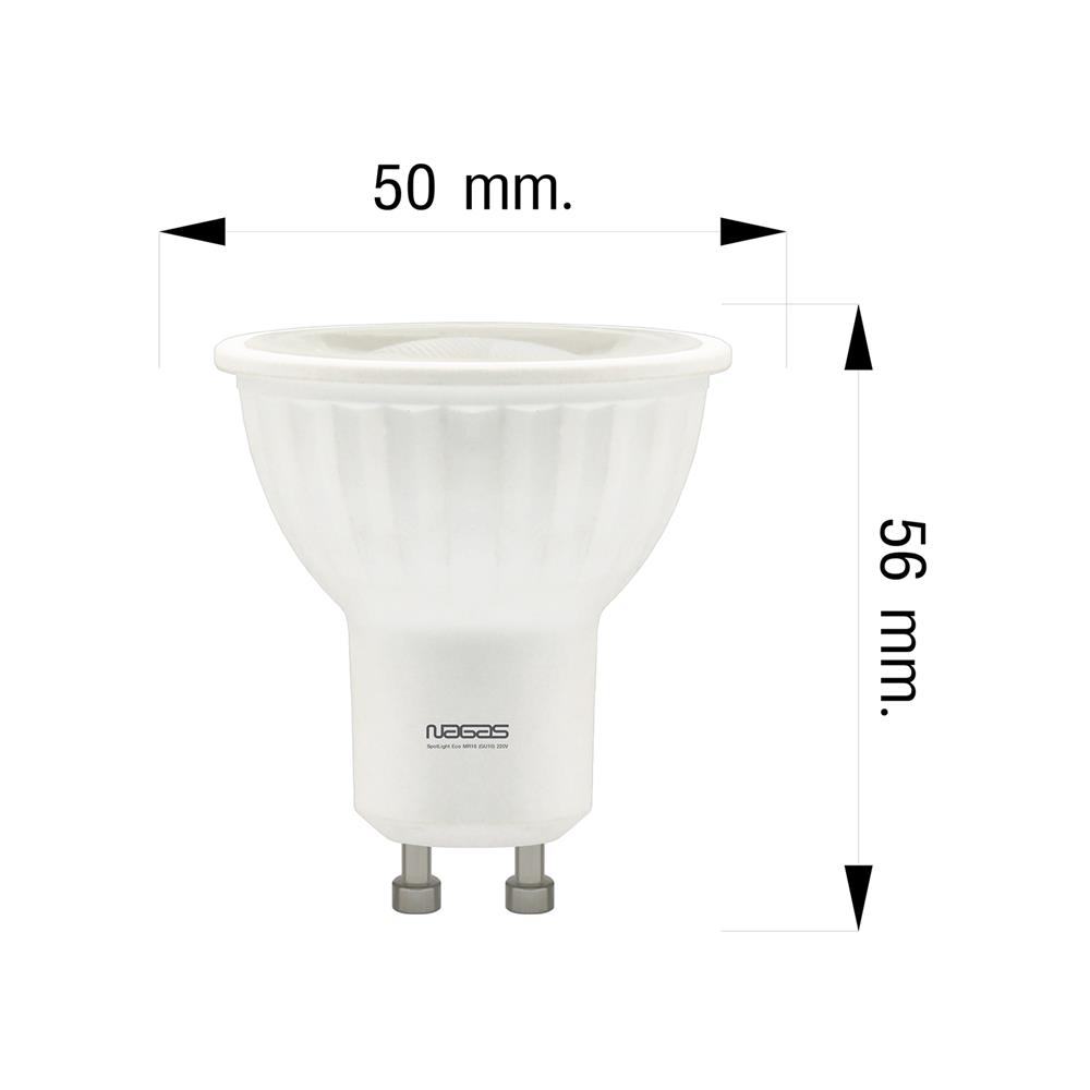 หลอด LED NAGAS MR16/PAR 6 วัตต์ DAYLIGHT GU10