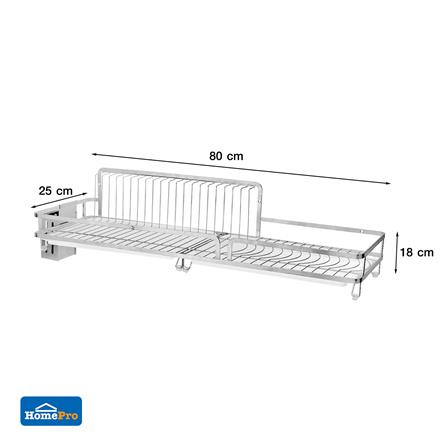 ชั้นคว่ำจานสเตนเลสติดผนัง 80 ซม. KECH HEFTY_7
