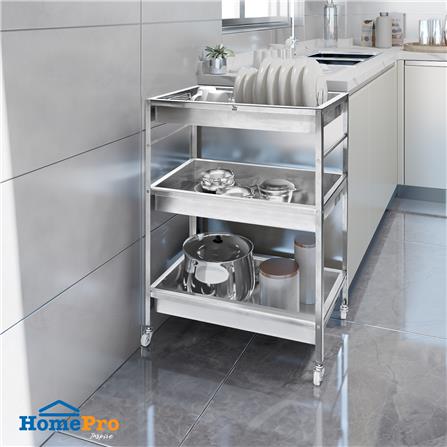 ชั้นคว่ำจานสเตนเลส 3 ชั้น มีล้อ KECH HEFTY_4