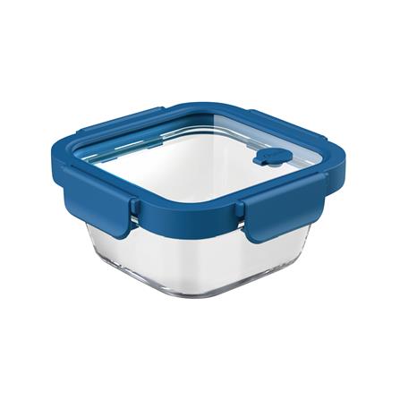 กล่องอาหารเหลี่ยม OCEAN GLASS REGO BOX 0.52 ลิตร สีน้ำเงิน/ใส