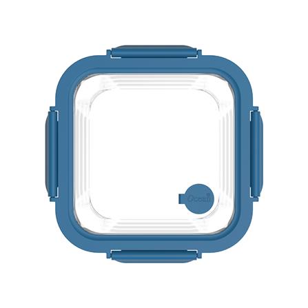 กล่องอาหารเหลี่ยม OCEAN GLASS REGO BOX 0.52 ลิตร สีน้ำเงิน/ใส_1