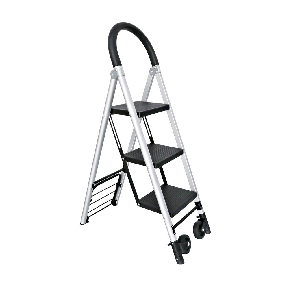 บันได STEP มีล้อ MATALL 3 ขั้น สีดำ