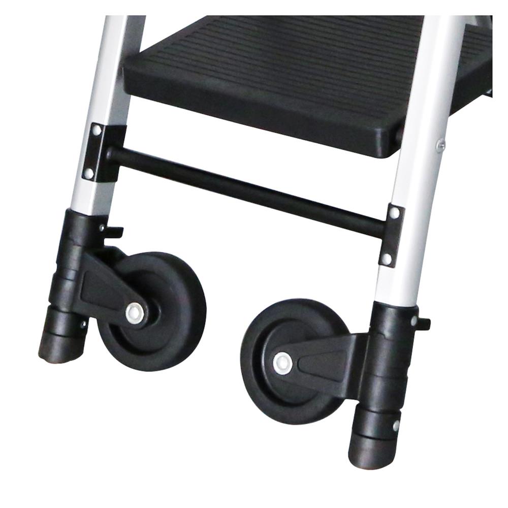 บันได STEP มีล้อ MATALL 3 ขั้น สีดำ