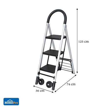 บันได STEP มีล้อ MATALL 3 ขั้น สีดำ_8