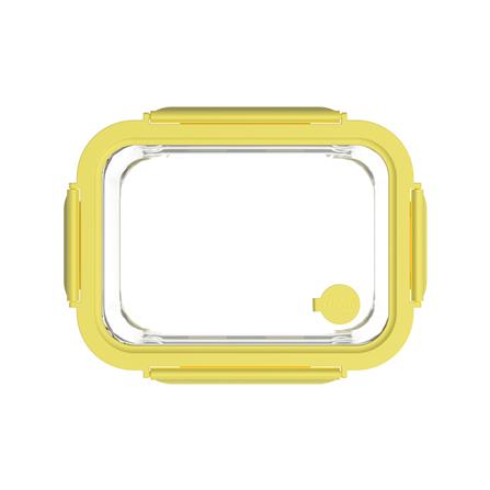 กล่องอาหารเหลี่ยม OCEAN GLASS REGO BOX 0.64 ลิตร สีเหลือง/ใส_1