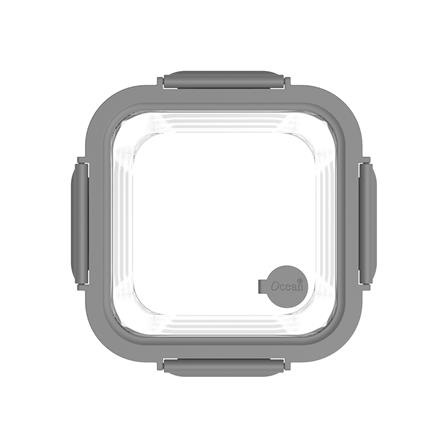 กล่องอาหารเหลี่ยม OCEAN GLASS REGO BOX 0.52 ลิตร สีเทา/ใส_1