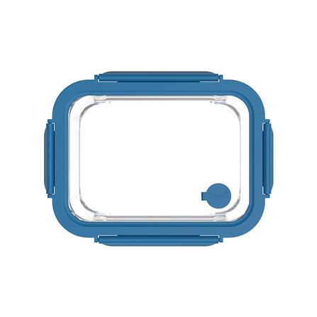 กล่องอาหารเหลี่ยม OCEAN GLASS REGO BOX 0.64 ลิตร สีน้ำเงิน/ใส_1