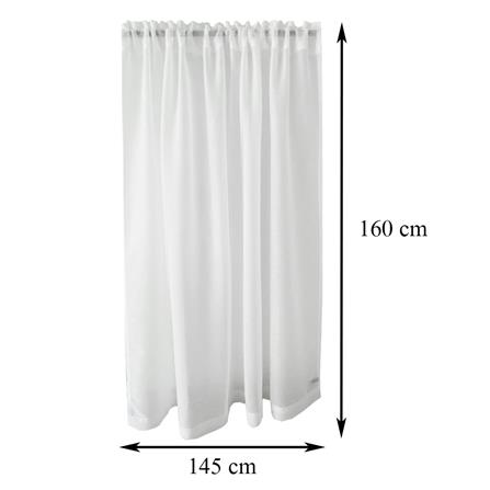 ผ้าม่านโปร่งสอดหู ME LIVING SLAB 145X160 ซม. สีขาว_5