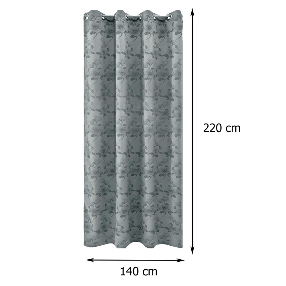 ผ้าม่าน EYELET ME LIVING BLUME UV 140X220 ซม. สีเทา