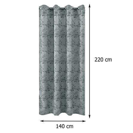 ผ้าม่าน EYELET ME LIVING BLUME UV 140X220 ซม. สีเทา_5