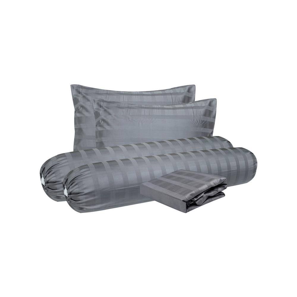 ชุดผ้าปูที่นอน 6 ฟุต 5 ชิ้น SLUMBERLAND SYLVESTER สี GREY
