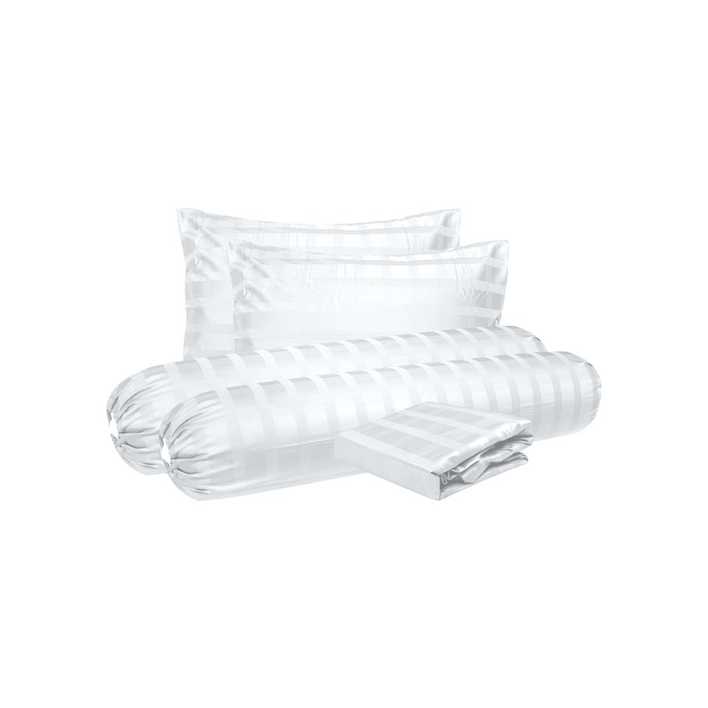 ชุดผ้าปูที่นอน 6 ฟุต 5 ชิ้น SLUMBERLAND PERLASO สี WHITE