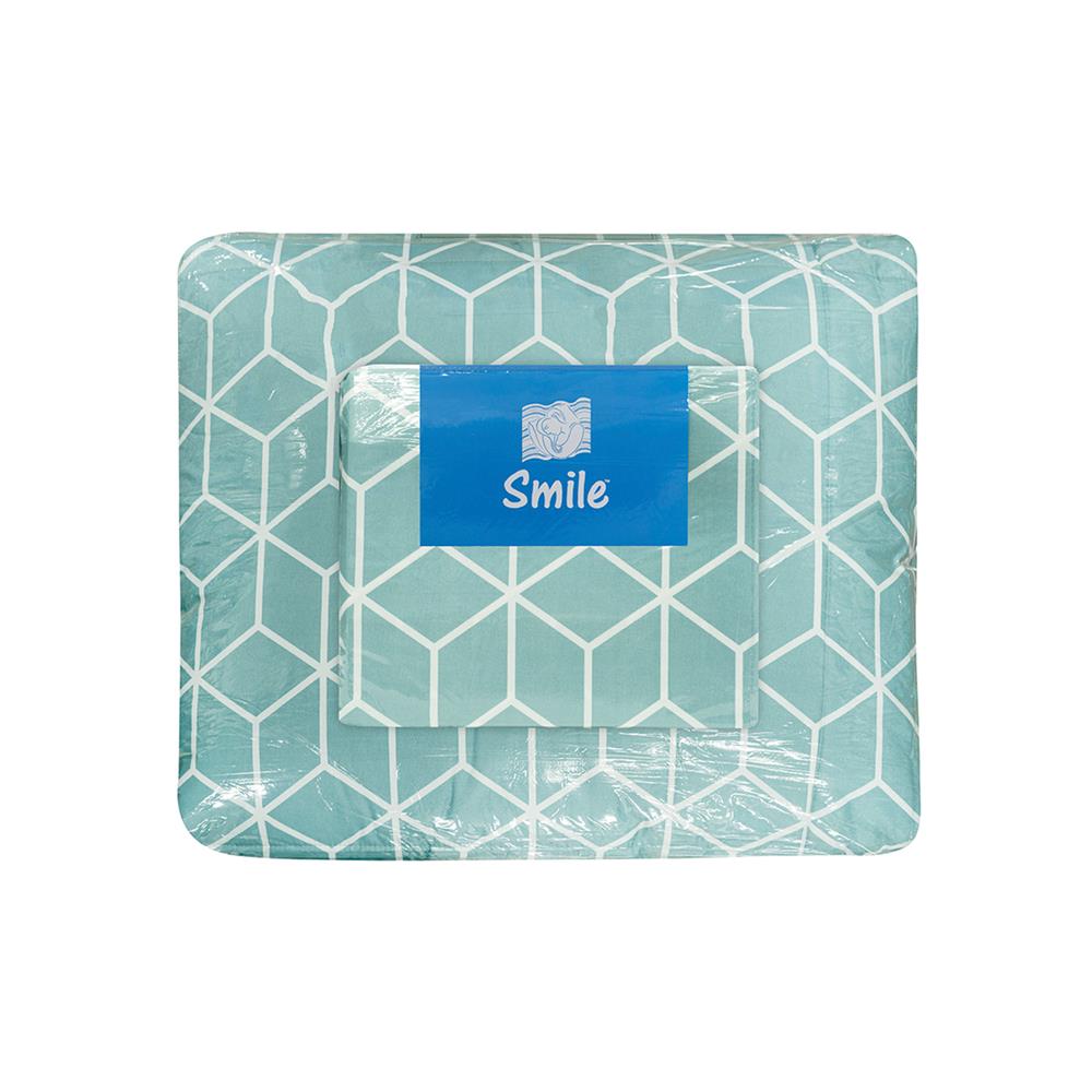 ชุดผ้าปูที่นอน 3.5 ฟุต 4 ชิ้น PICASSO SMILE สี BAMA GREENMINT