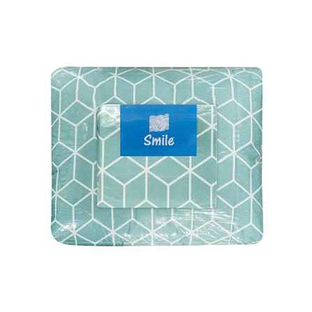 ชุดผ้าปูที่นอน 3.5 ฟุต 4 ชิ้น PICASSO SMILE สี BAMA GREENMINT_4