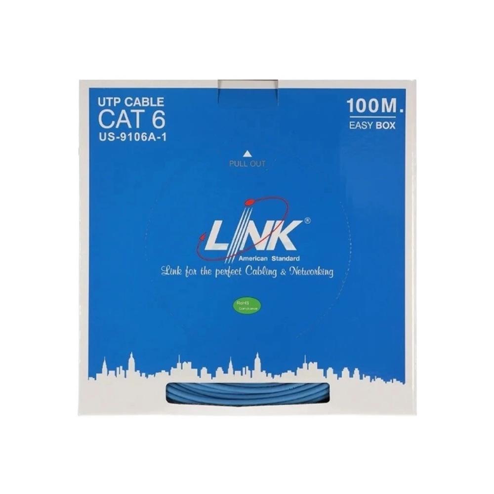 สาย LAN CAT6 LINK US-9106A-1 100 ม. สีฟ้า